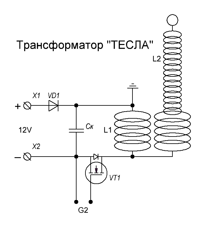 Катушка Теслы из сантехнической фурнитуры