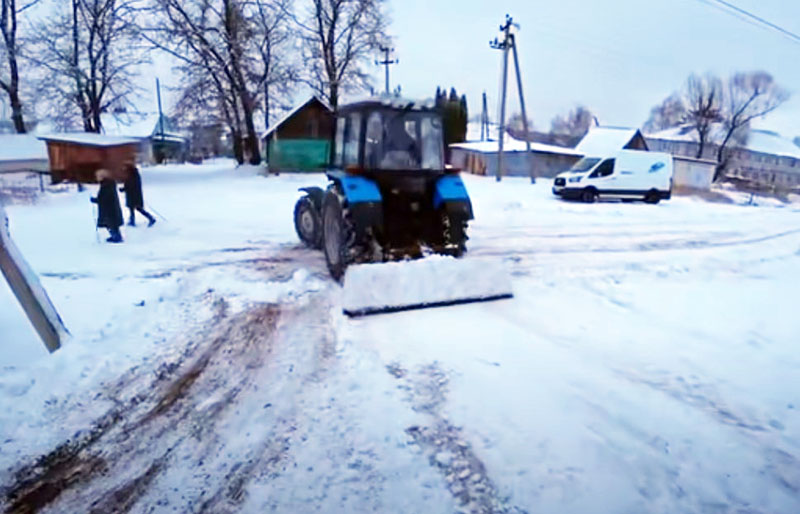 Самый ленивый способ уборки снега который только можно представить