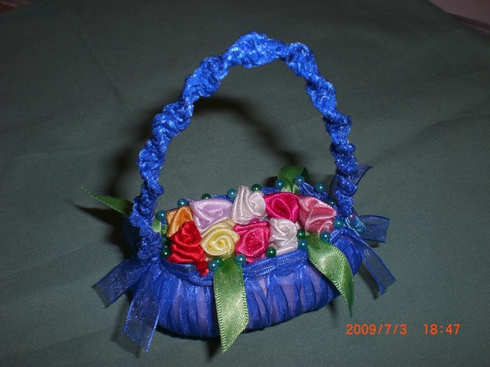Корзинка из лент