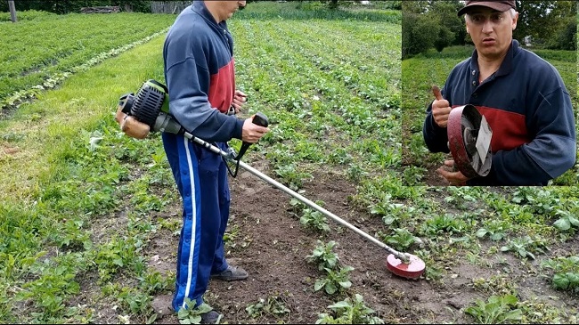Моторизированный самокат из бензокосы