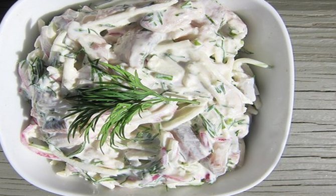 Сытный и простой рецепт салата «Мясной»