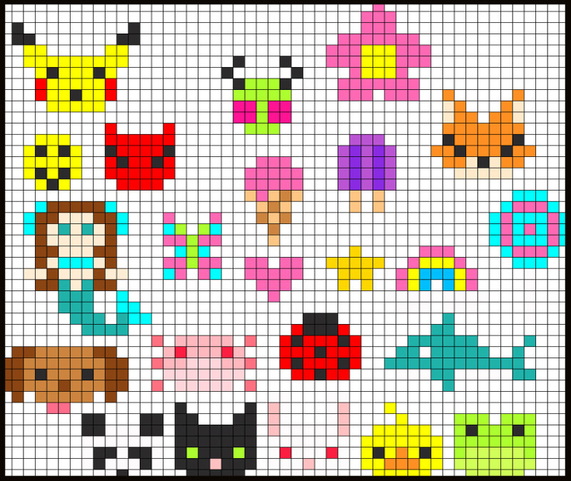 Рисунки по клеточкам большие, легкие, сложные, красивые в тетради А4