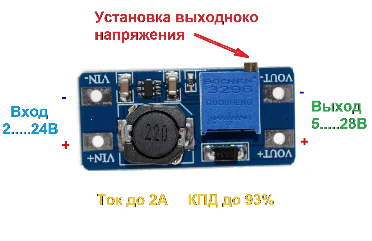 Преобразователь напряжения mt3608 описание