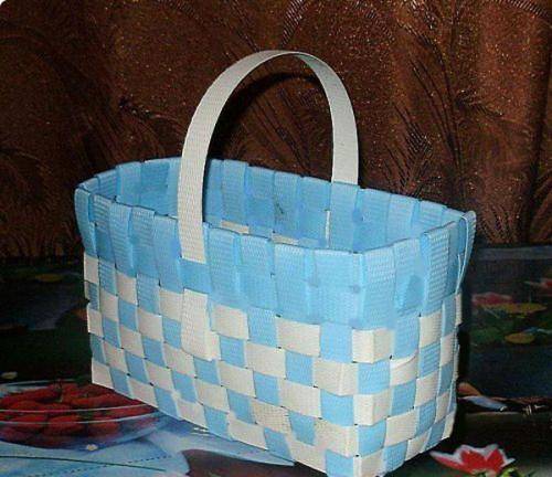 Корзинка из лент