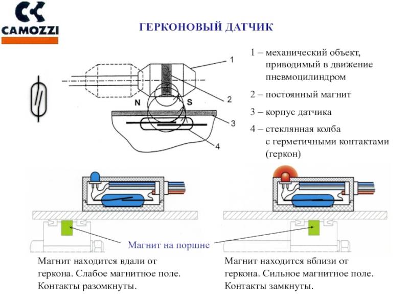 Схема подключения геркона