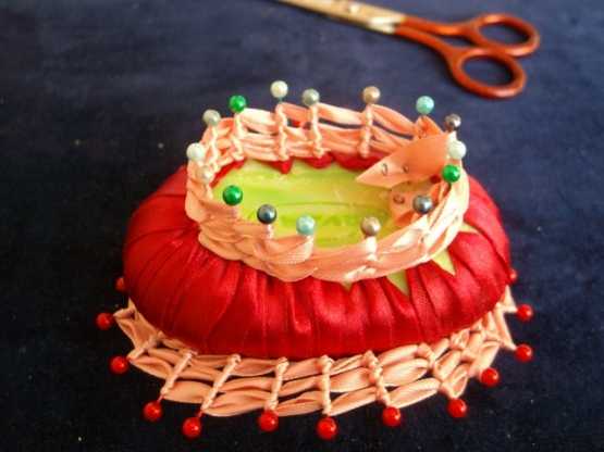 Корзинка из лент