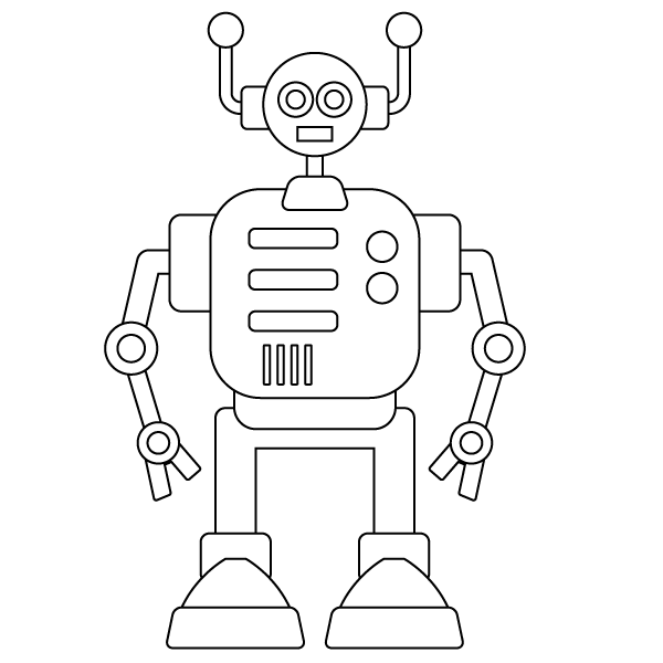 Нарисовать робота для детей