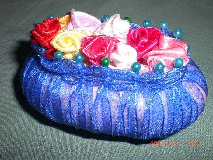 Корзинка из лент