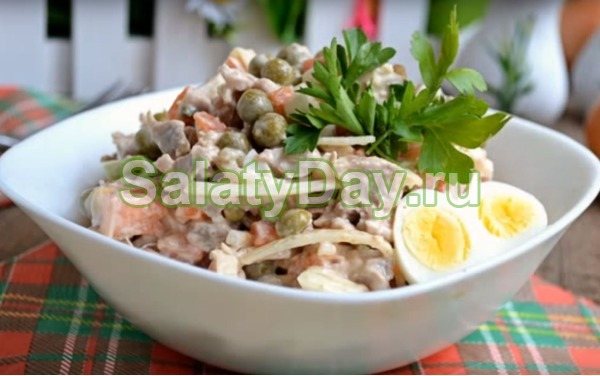 Сытный и простой рецепт салата «Мясной»