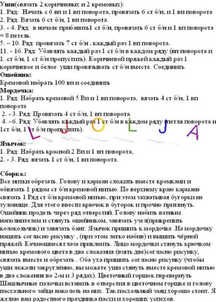 Подвеска «Пасхальный кролик»