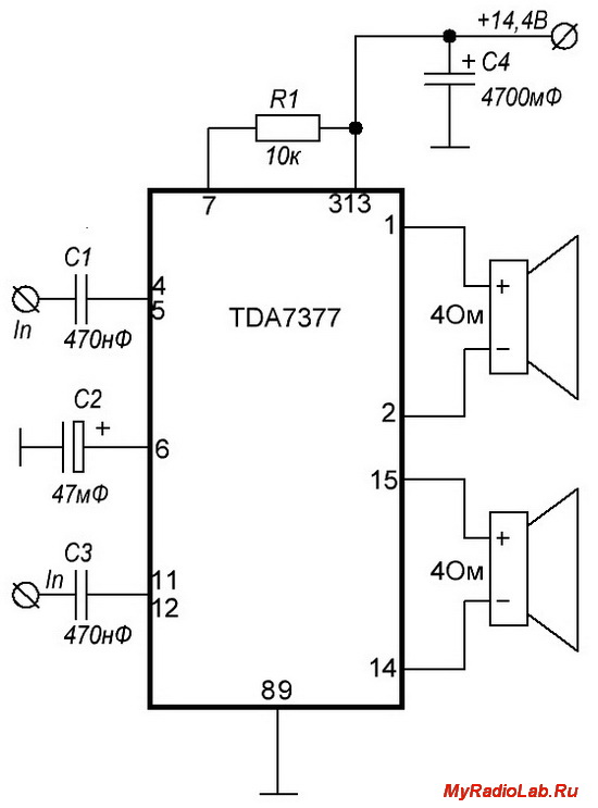 Tda1555q схема усилителя своими руками